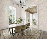 Heroad Peel and Stick Wallpaper Boho Beige Contact Paper 17.3''x196'' Floral Wall Paper Removable Self Adhesive Wallpaper for Cabinet Bedroom Living Room Entryway Walls Bathroom Waterproof Vinyl Roll