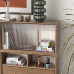 MILEPER Striped Wallpaper Peel and Stick Wallpaper for Bedroom 17.3"x197" White/Beige Wall Paper Herringbone Self Adhesive Removable Wallpaper Modern Line Contact Paper for Cabinets Bathroom Decor