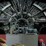RoomMates RMK11458M Star Wars Millennium Falcon Peel and Stick Wallpaper Mural, 10.5 ft x 6 ft