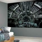 RoomMates RMK11458M Star Wars Millennium Falcon Peel and Stick Wallpaper Mural, 10.5 ft x 6 ft