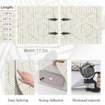 MelunMer Gold Geometric Wallpaper Peel and Stick 276In L 17.7In W Self Adhesive Removable Wallpaper for Bedroom/Bathroom Waterproof Gold/White Contact Paper Hexagon Modern Contact Paper for Cabinets