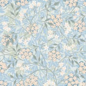 VEELIKE Blue Floral Wallpaper Stick and Peel Vintage William Morris Peel and Stick Wallpaper Boho Flower Wall Paper 17.7''x118'' Prepasted Removable Blue Floral Contact Paper for Cabinets Drawers Wall