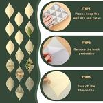 Amyhill 15 Pack Teardop Mirror Stickers Wall Decor Decals Wavy Acrylic Mirror Removable Wall Stickers 3D DIY Art for Living Room Bathroom Home Decoration, 11.8 x 6.6 Inch(Teardrop,Gold)
