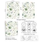 Akodm Sage Green Floral Peel and Stick Wallpaper Self Adhesive Removable Modern for Bedroom Accent Wall Renter Friendly Thick Watercolor Natural Flower Wallpaper 17.7" x 118"