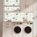 Akodm Sage Green Floral Peel and Stick Wallpaper Self Adhesive Removable Modern for Bedroom Accent Wall Renter Friendly Thick Watercolor Natural Flower Wallpaper 17.7" x 118"