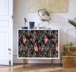 Luvdecor Wallpaper Peel and Stick Boho Dark Floral Wallpaper for Bedroom Bathroom Removable Leaf Botanical Wallpapers Stick On Contact Paper for Accent Wall Home Decor 17.5 x 118 in