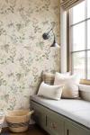Simon&Siff Vintage Wallpaper Peel and Stick Beige Floral Contact Paper Wildflowers Botanical Wall Paper Removable Renter Friendly Wallpaper 17.3in x 40ft