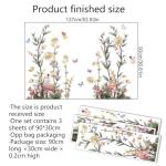 NXUEBDU Boho Flower Wall Decals Fairy Wall Decor Wildflower Stickers with Mushroom Peel and Stick Removable for Girls Bedroom, Kids Room, Living Room, Office