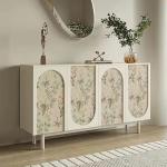 Simon&Siff Vintage Wallpaper Peel and Stick Beige Floral Contact Paper Wildflowers Botanical Wall Paper Removable Renter Friendly Wallpaper 17.3in x 40ft