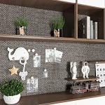 ReWallpaper 17.5in x 23ft Gray Grasscloth Style Peel and Stick Wallpaper Removable Self Adhesive Wall Covering Grey Woven Look Waterproof Contact Paper for Bathroom Living Room Bedroom Accent Walls