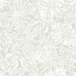 RoomMates RMK11435WP Beige Batik Tropical Leaf Peel and Stick Wallpaper, Roll