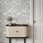 HomKihapai Tree Peel and Stick Forest Jungle Waterproof Bathroom Mural Stick on Wallpaper (Light, 17.7in x 32.8ft)