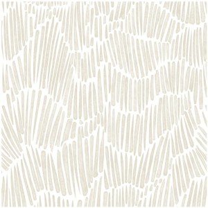 Theper Beige Wallpaper 17.3"×393" Modern Striped Wallpapers Peel and Stick Wallpaper Vinyl Boho Removable Self Adhesive Wallpaper for Bedroom Waterproof Wall Paper White and Gold Contact Paper