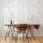 Ismoon Large Floral Peel and Stick Wallpaper Boho White/Grey Contact Paper 17.3inx16.3ft Removable Self Adhesive Bedroom Cabinet Mural Wall Decor Vinyl Roll