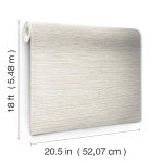 RoomMates Neutral Dimensional Grasscloth Peel and Stick Wallpaper, RMK12682PLW