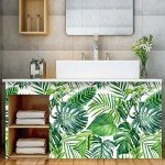 SANILA Tropical Palm Leaf Wallpaper Peel and Stick Wallpaper Tropical Wallpaper Palm Leaf Contact Paper Jungle Wallpaper Palm Leaves Wall Paper Self Adhesive Removable Wallpaper Decor 17.7”x236.2”