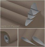 Dimoon 236''x17.7'' Etoupe Peel and Stick Wallpaper Contact Paper Modern Self Adhesive Wall Paper Removable Renter Friendly Textured Solid Color Shelf Cabinet Vinyl Roll (236''x17.7'',Etoupe)