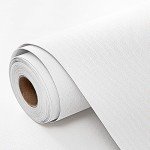 Lareko（32.8FTx17.7in White Contact Wallpaper Peel and Stick, Textured Removable Wall Papers, Self Adhesive Shelf Liner, Vinyl Waterproof Decorative Walls for Bathroom Livingroom Ceiling