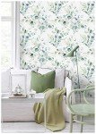 HAOKHOME Peel and Stick Wallpaper Boho Green/White Eucalyptus Leaf Floral Wall Mural Home Nursery Decor Renter Friendly Wallpaper 17.7in x 32.8ft