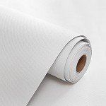 Lareko（32.8FTx17.7in White Contact Wallpaper Peel and Stick, Textured Removable Wall Papers, Self Adhesive Shelf Liner, Vinyl Waterproof Decorative Walls for Bathroom Livingroom Ceiling