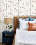 Timeet Floral Wallpaper Peel and Stick Wallpaper Boho 16.14"x393.7" Flower Wallpaper Tree Contact Paper Self Adhesive Removable Wallpaper for Walls Covering Vinyl Roll