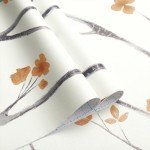 Timeet Floral Wallpaper Peel and Stick Wallpaper Boho 16.14"x393.7" Flower Wallpaper Tree Contact Paper Self Adhesive Removable Wallpaper for Walls Covering Vinyl Roll