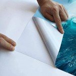 AFWADFWA Modern 3D Ocean Wave Wallpaper Stick and Peel Wall Stickers Removable Wall Paper Mural for Living Room Bedroom TV Background