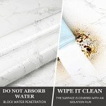 practicalWs Peel and Stick Marble Wallpaper 15.7'' x 236.2'' Marble Contact Paper for Cabinets and Drawers, White Gray Granite Self Adhesive Removable Kitchen Backsplash Vinyl Roll Wall Paper