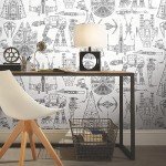 Star Wars Blueprint Blue Peel & Stick Wallpaper by RoomMates, RMK11036WP