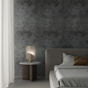 TOTIO Gray Concrete Wallpaper Matte Thick Dark Grey Cement Contact Paper Peel Stick Countertop Paper Removable Waterproof Adhesive Furniture Stickers Industrial Style Vinyl Wall Paper 24x197 inch
