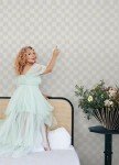 Mr. Kate RoomMates Tess Watercolor Cream Checker Peel and Stick Wallpaper, RMK12773PLW