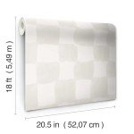 Mr. Kate RoomMates Tess Watercolor Cream Checker Peel and Stick Wallpaper, RMK12773PLW
