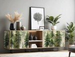 HAOKHOME Forest Peel and Stick Wallpaper Tree Wall Paper Wood Removable for Bedroom Green Contact Paper 17.7in x 9.8ft