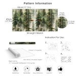 HAOKHOME Forest Peel and Stick Wallpaper Tree Wall Paper Wood Removable for Bedroom Green Contact Paper 17.7in x 9.8ft