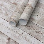 Heroad Contact Paper Peel and Stick Wallpaper Wood Grain Contact Paper for Cabinets Countertop Waterproof Removable Wallpaper Self Adhesive Decorative Shiplap Papel Tapiz para Pared 17.7''x196''