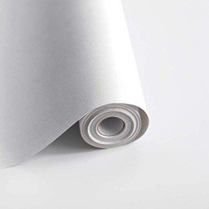 Safiyya 314.9"x17.7" Peel and Stick Wallpaper White Contact Paper Solid Color Removable Wallpaper Self-Adhesive Waterpoof Wall Paper