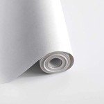 Safiyya 314.9"x17.7" Peel and Stick Wallpaper White Contact Paper Solid Color Removable Wallpaper Self-Adhesive Waterpoof Wall Paper