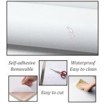 Safiyya 314.9"x17.7" Peel and Stick Wallpaper White Contact Paper Solid Color Removable Wallpaper Self-Adhesive Waterpoof Wall Paper