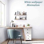 Safiyya 314.9"x17.7" Peel and Stick Wallpaper White Contact Paper Solid Color Removable Wallpaper Self-Adhesive Waterpoof Wall Paper