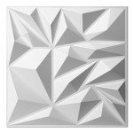 Art3d 33-Pack 3D Wall Panels for Interior Wall Decor, Modern Diamond Textured Accent Wall Paneling for Gaming Living Room TV Wall Background, 12 x 12 inch White