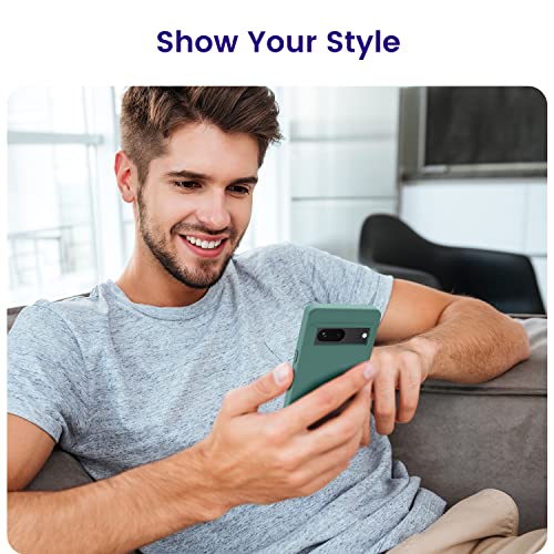 OTOFLY Pixel 7 Silicone Slim Phone Case in Pine Green