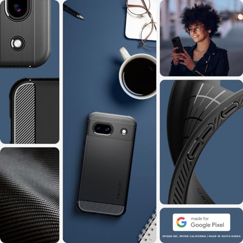 Spigen Rugged Armor Pixel 8a Case - Matte Black