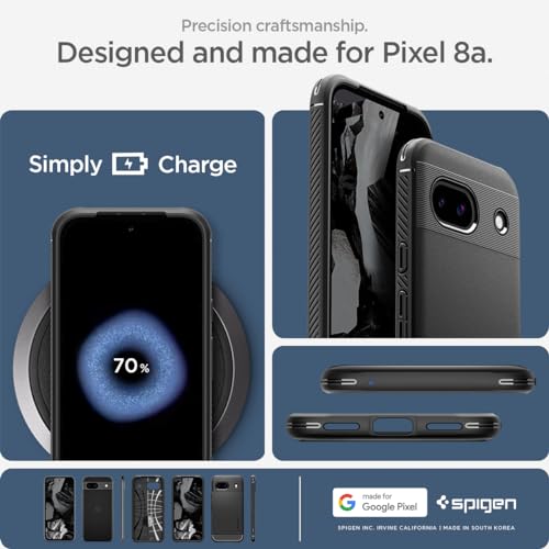 Spigen Rugged Armor Pixel 8a Case - Matte Black