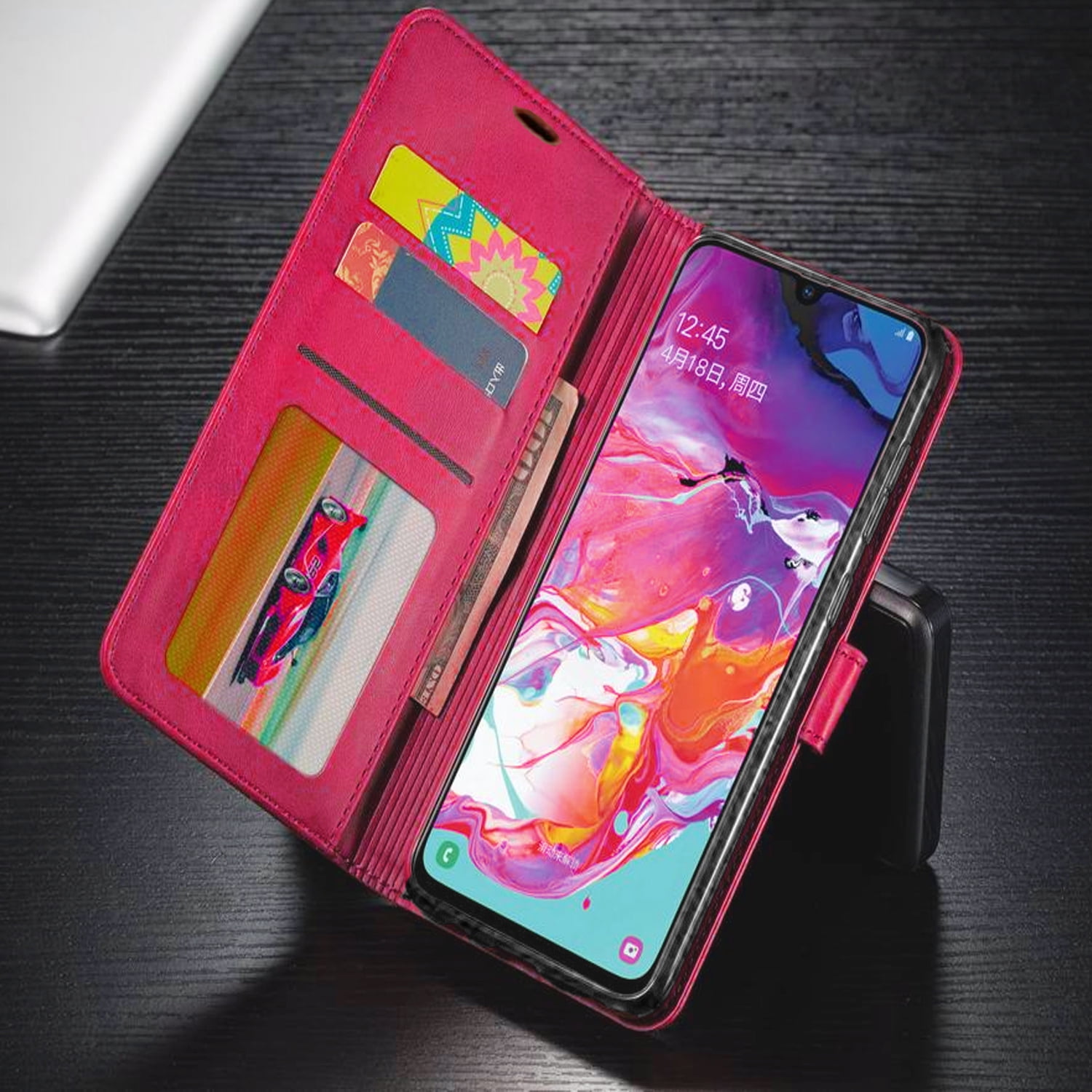 Pink LG K51 Phone Case with Card Slots