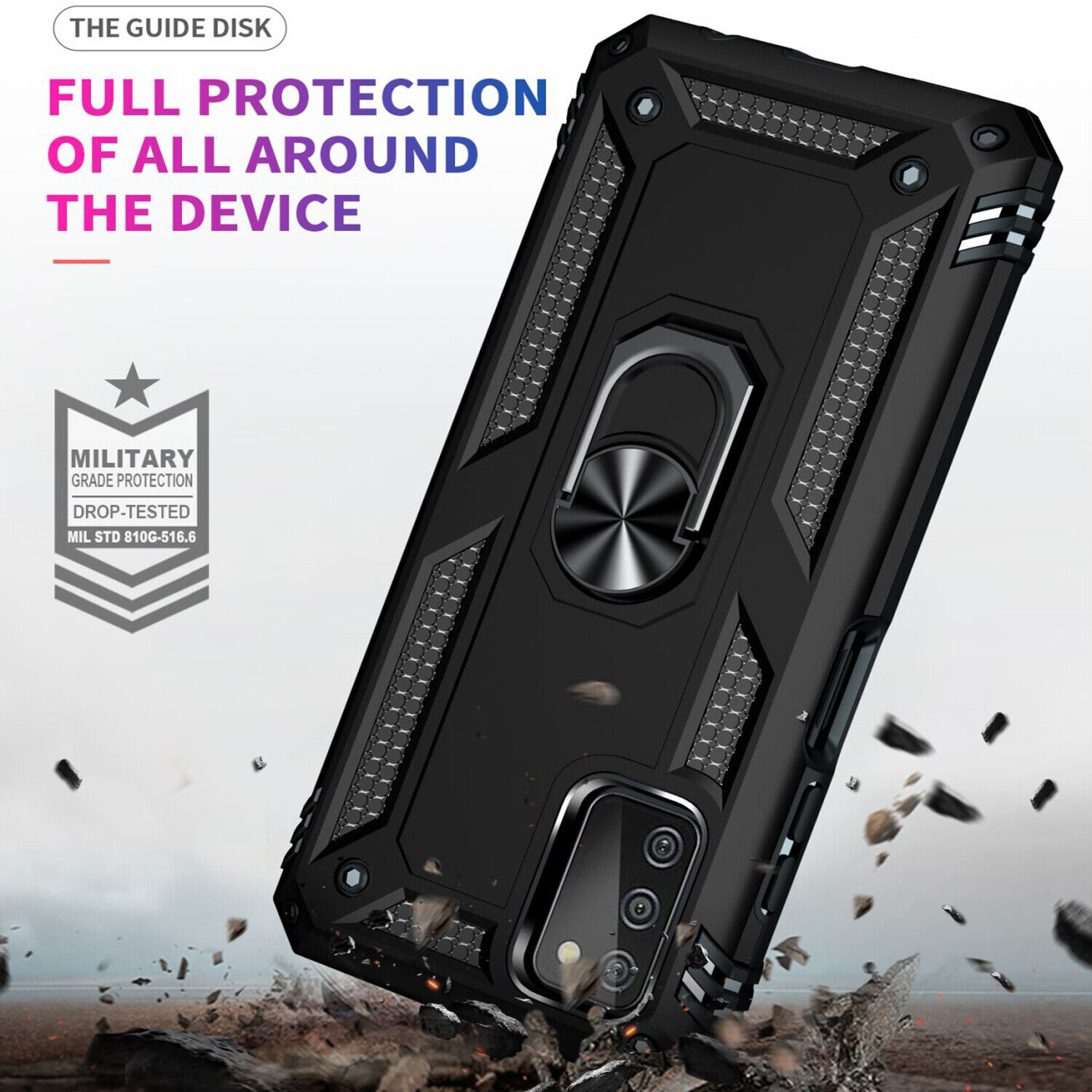 Samsung Galaxy A03S Shockproof Case + Glass Protector