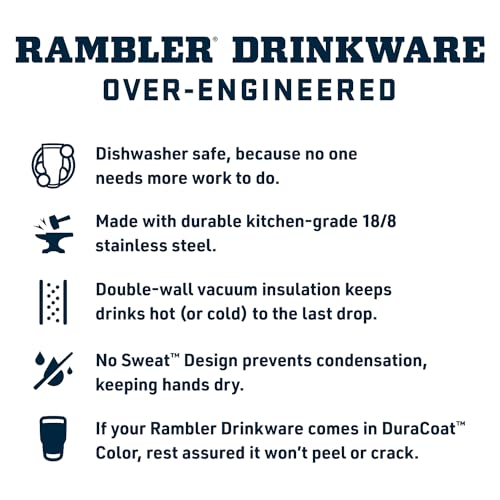 YETI Rambler Insulated Coffee Mug, Navy Blue