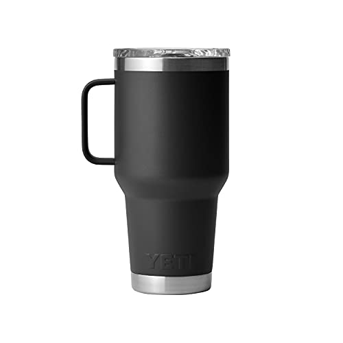 YETI Rambler 30 oz Travel Mug, Black Steel