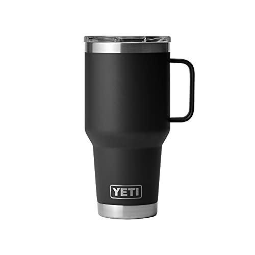 YETI Rambler 30 oz Travel Mug, Black Steel