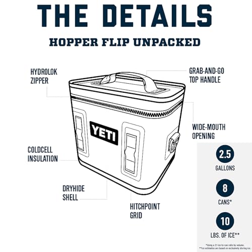 YETI Hopper Flip 8 Cooler - Big Wave Blue