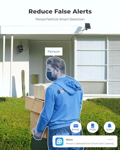 Wireless Outdoor Security Camera with Solar Panel